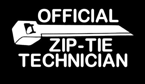 Zip-tie technician decal